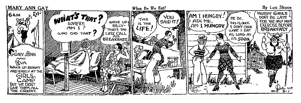 Mary Ann Gay comic strip by Lou Skuce, 1928