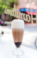 Photo of an egg cream at Hamilton's Luncheonette by Stephanie Noritz